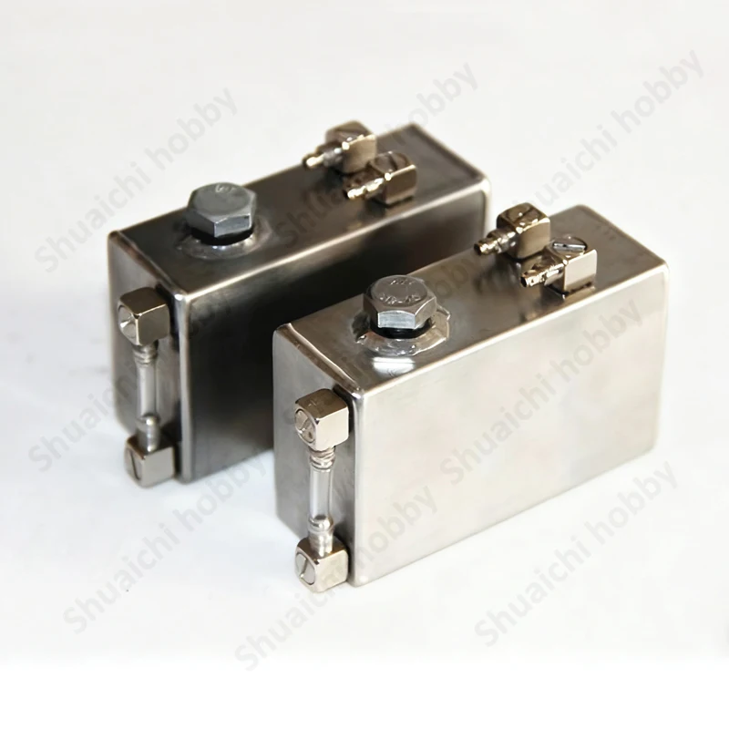 1 pz 100 ml micro serbatoio carburante in acciaio inossidabile con display del livello accessorio contenitore in metallo fatto a mano per modello di aereo/auto/barca RC