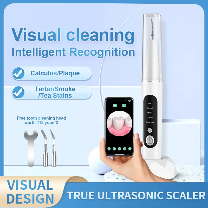 Electric Visual Ultrasonic Tooth Cleaner With Camera Dental Scaler Calculus Remover Irrigator Teeth Whitening Tartar Eliminator