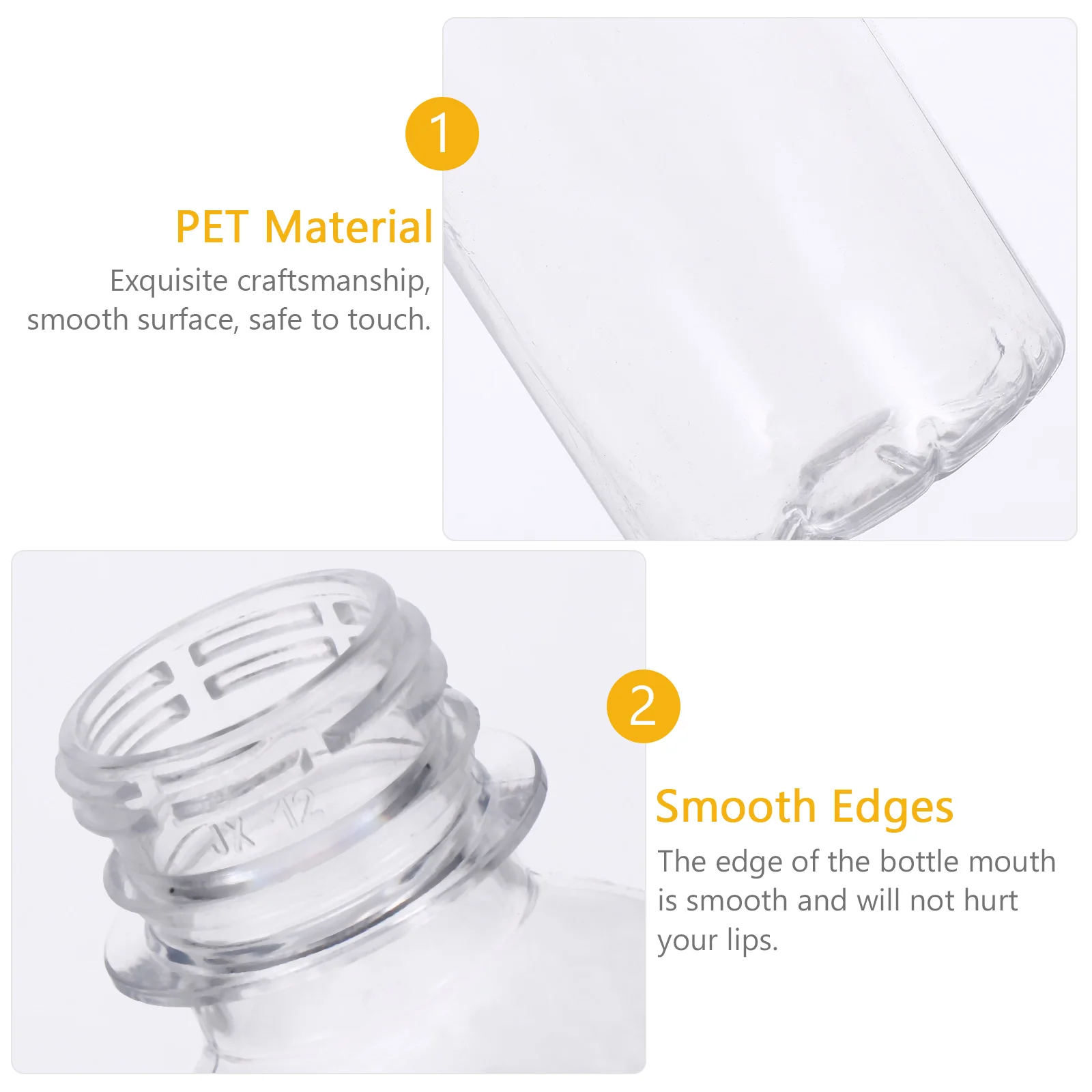 10 Pcs Clear Plastic Water Bottles Refillable Empty Bottle Travel Tea Storage Container Empty Beverage Juice Bottles  500ML