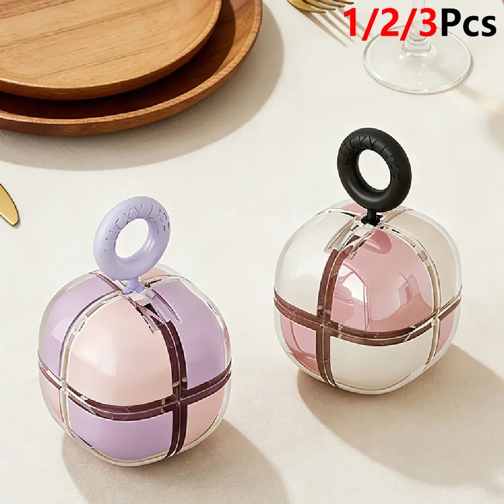 1/2/3Pcs Mini Portable Pumpkin Pill Case, Double Layer 8 Grid Medicine Organizer, Airtight Sealed Container for Pills, Vitamins
