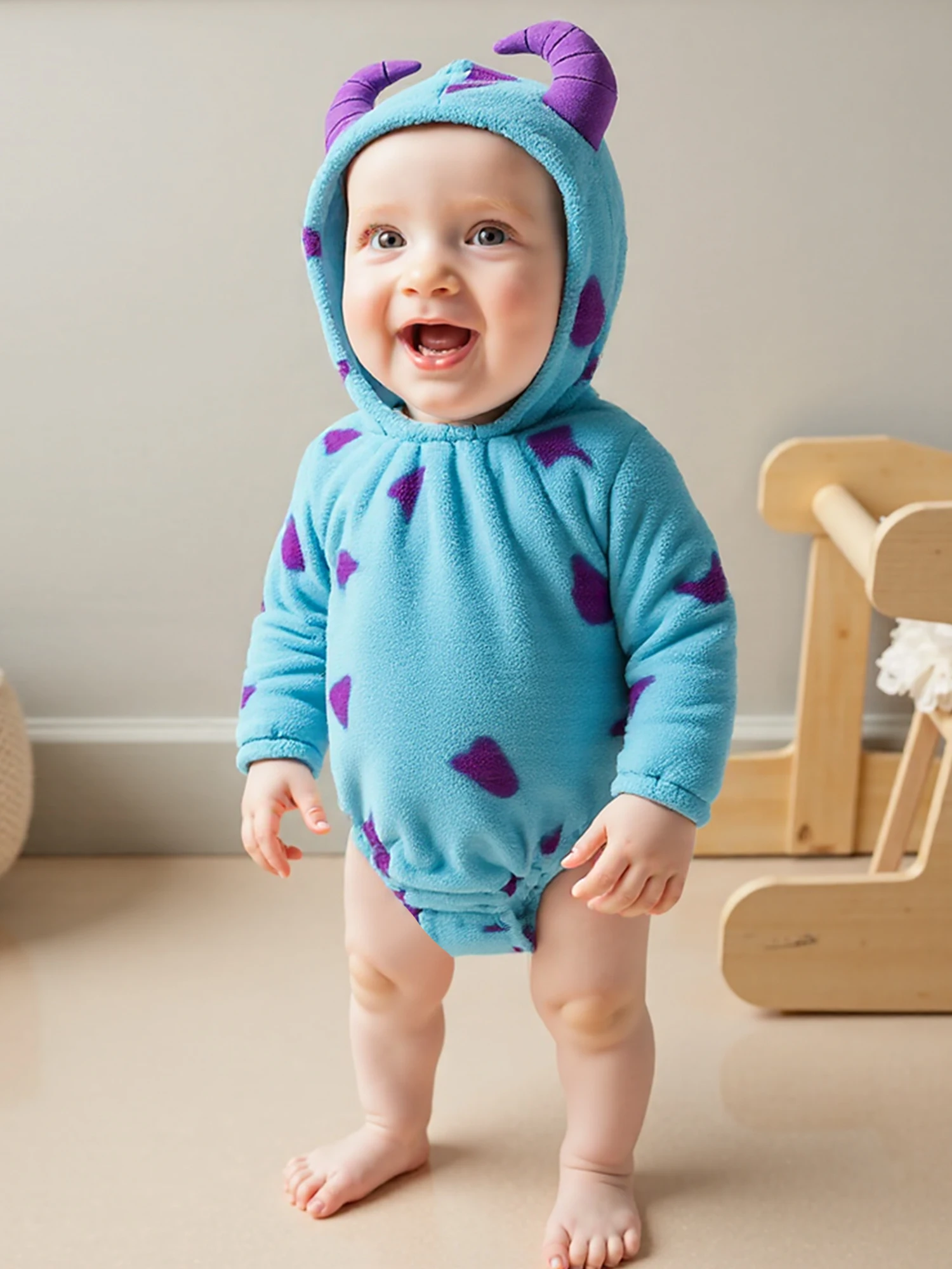 

Костюм животного для маленьких мальчиков и девочек, фланелевой костюм кролика, пижамы с капюшоном и длинными рукавами для ролевых игр, комбинезоны для косплея