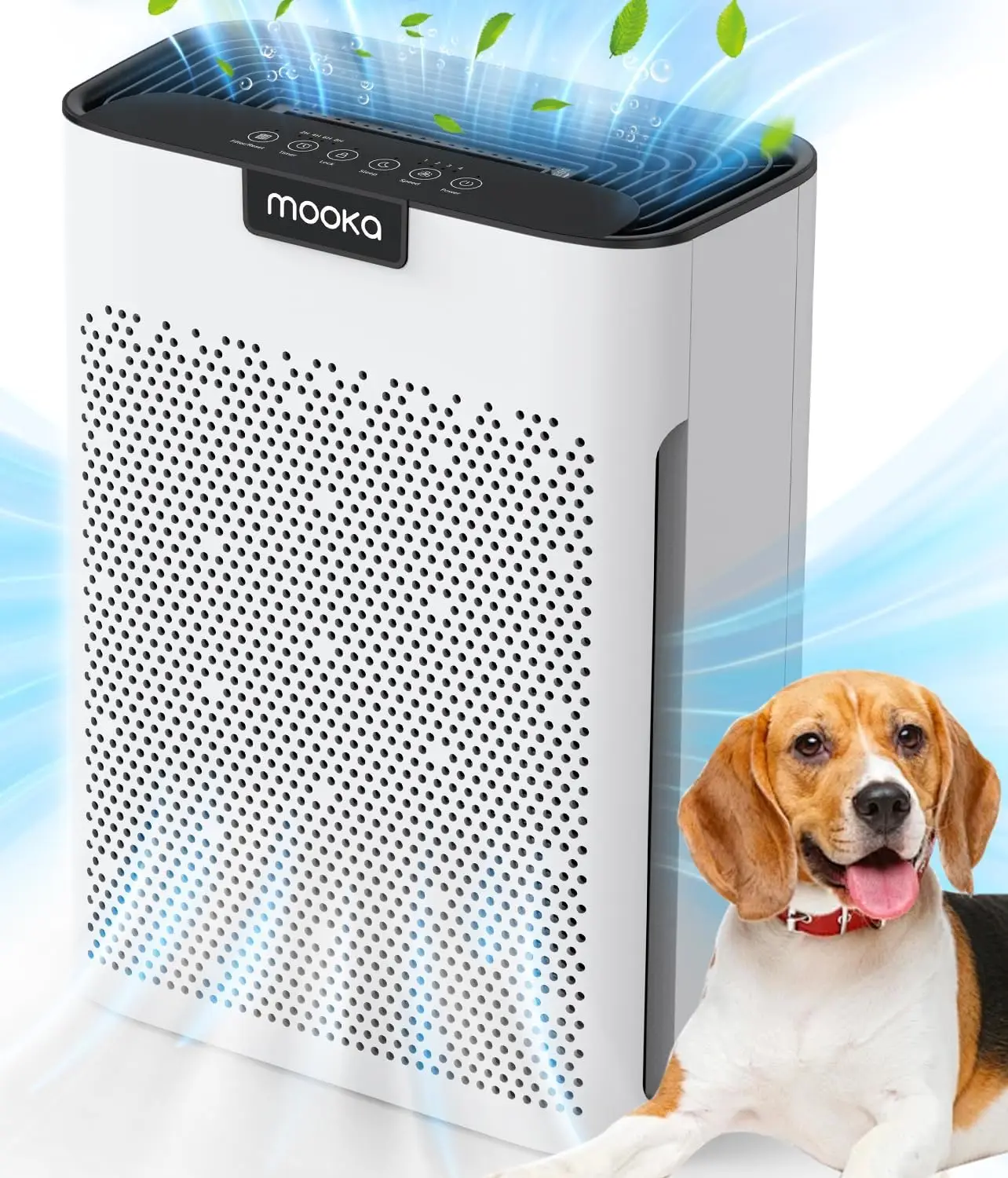 

Purifiers for Home Large Room 2000 Ft² with Washable Filters, Fragrance Sponge, MOOKA H13 HEPA Filter Pet Air Purifier for Bedro