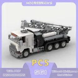 MOC-174727 Drill Truck Building Blocks Set City Construction Vehicle Model Engineering Toys Children's Collectible Bricks