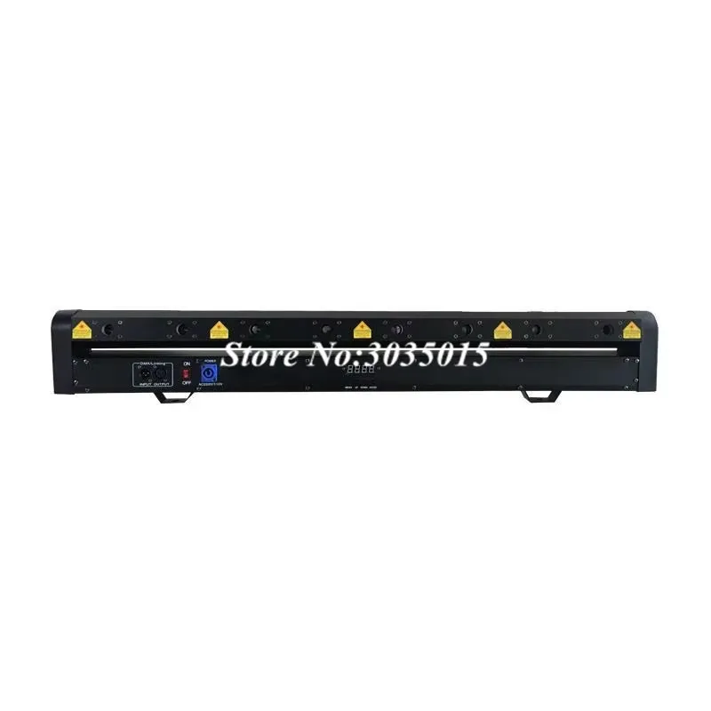 Luce laser a testa mobile a 8 occhi Controllo DMX512 Barra luminosa con fascio di colore RGB Proiettore di luci da palco per DJ Illuminazione per matrimoni per feste in discoteca