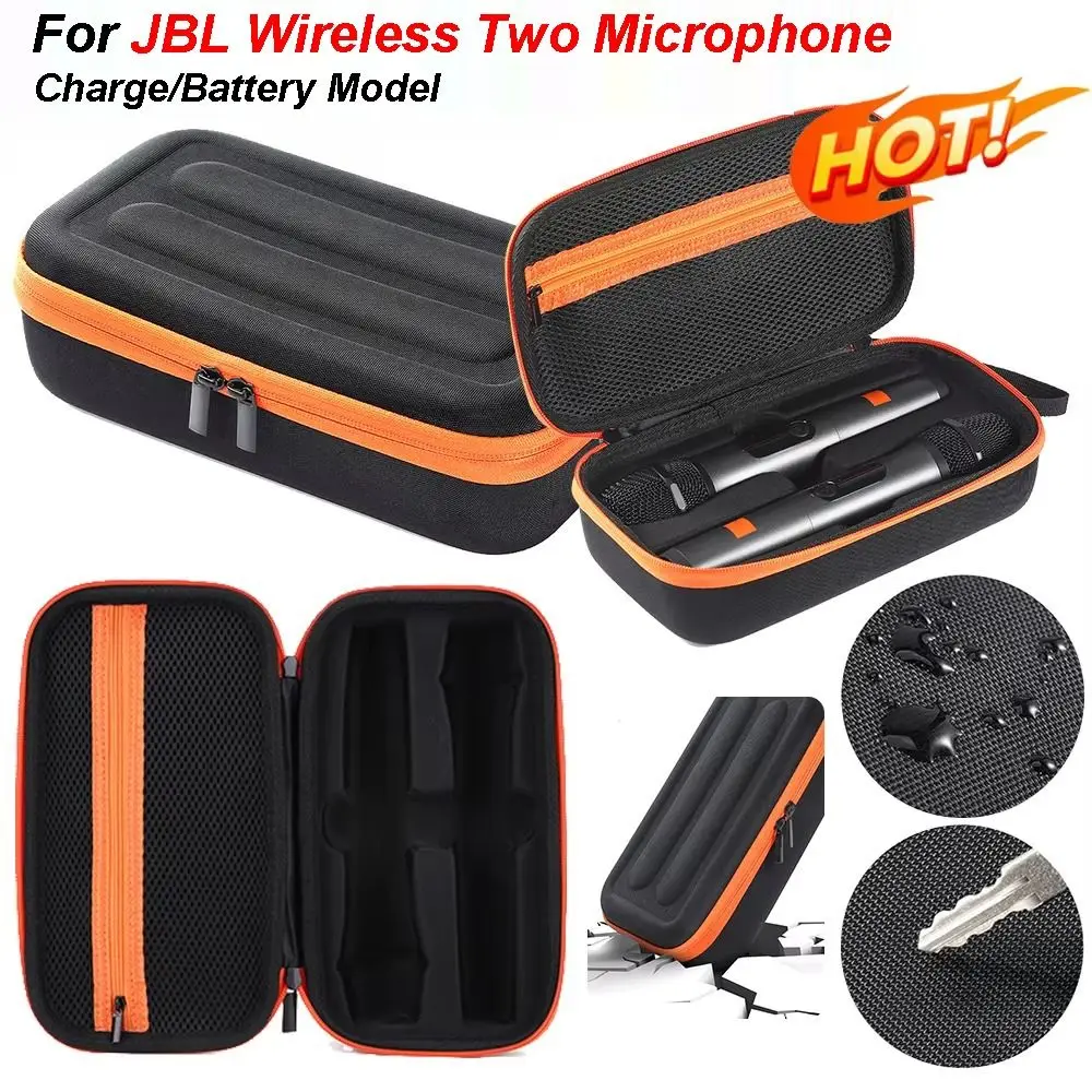 

Portable Microphone Storage Bag Hard Shell Anti-scratch Storage Box Waterproof Shockproof for JBL Wireless Two Microphone