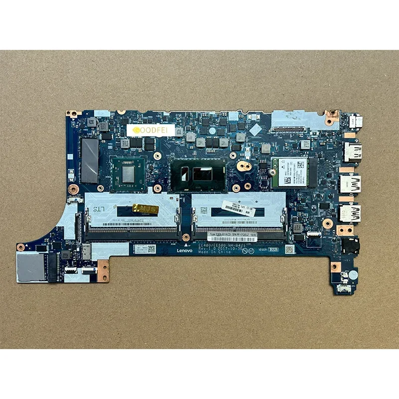 For Lenovo Thinkpad E480 Independent graphics card Laptop Motherboard Mainboard I7-8550U 2G NM-B421 01LW201 01LW200 01LW199