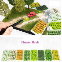 28pcs Model Scene Terrain Production Simulation Flower Cluster Wild Flower DIY Miniature Garden Decor Scenery Model Landscape