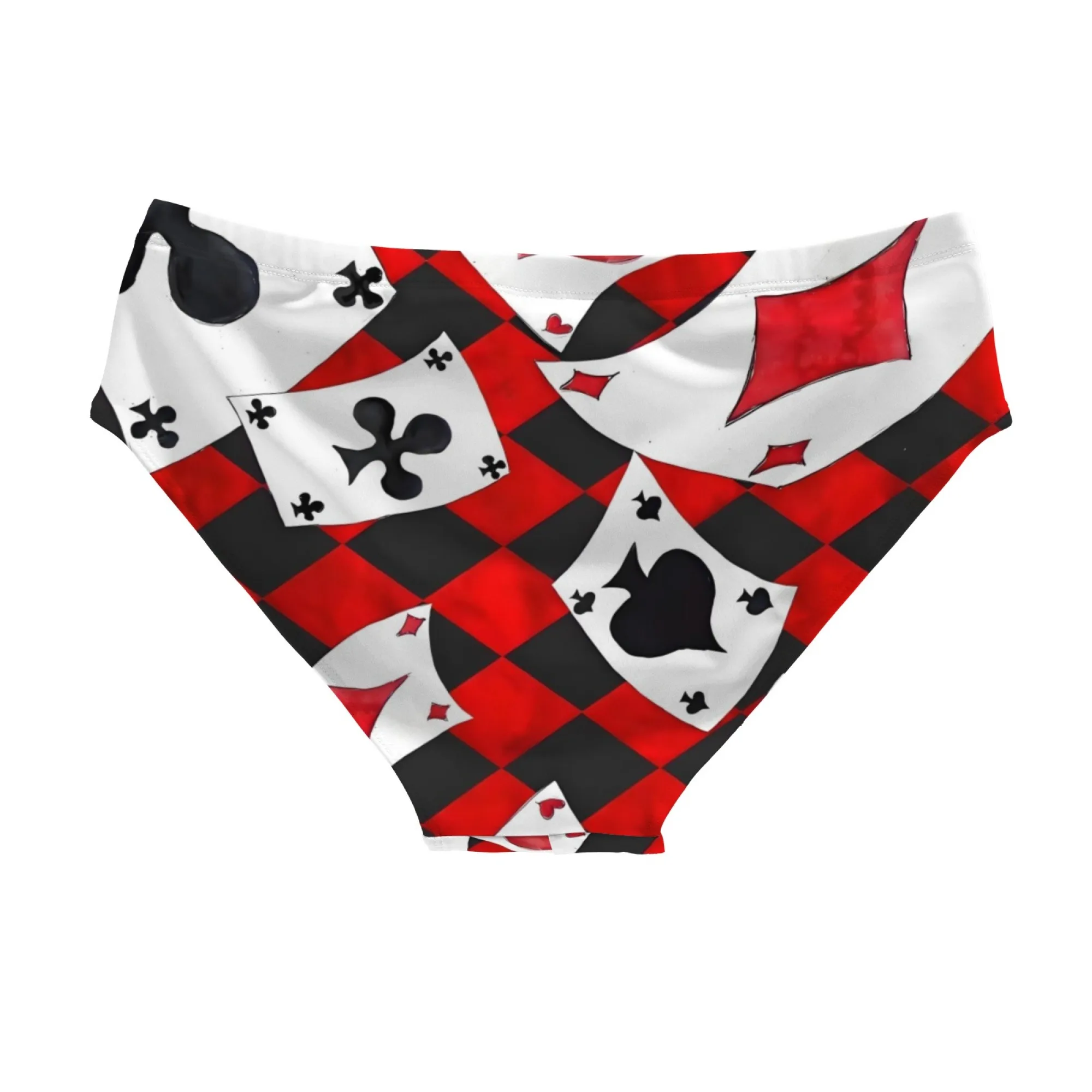 Retro Playing Cards Entertainment Elements Printed Men's Swimming Trunks Non-slip Comfortable Briefs Breathable Beach Swimwear