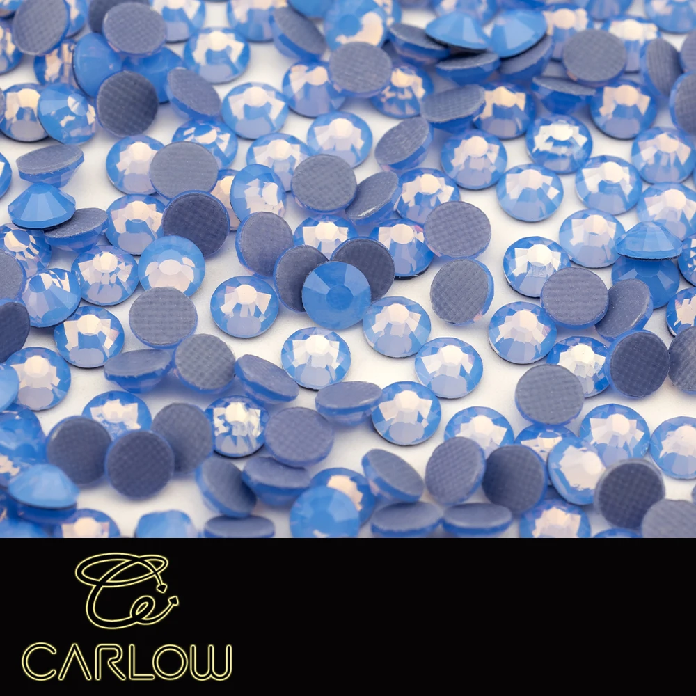 CARLOW  Blue Opal SS4-SS30 Hot-Fix Rhinestones High Quality Glass Crystal Flatback Strass Stones