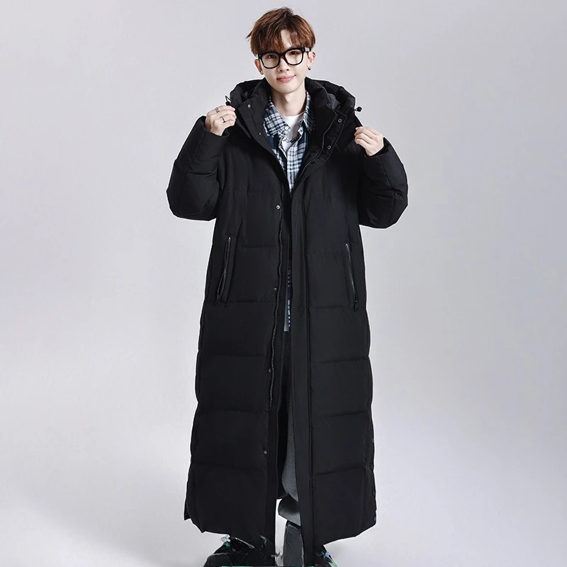 

Новый осенне-зимний трансграничный супердлинный пуховик до щиколотки, свободная повседневная теплая куртка, удобная, темпераментная, красивая