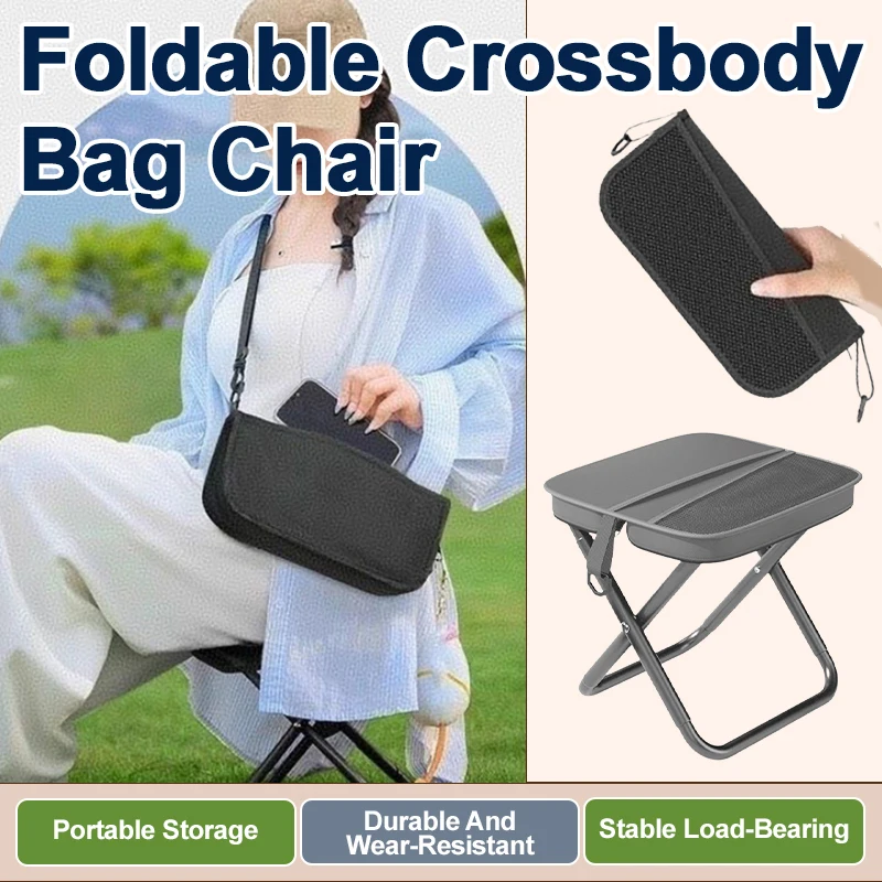 Backpack Fish Stool Portable Foldable Stool with Carry Bag Lightweight Mini Easy Travel Carry Outdoor Picnic Bench Chair