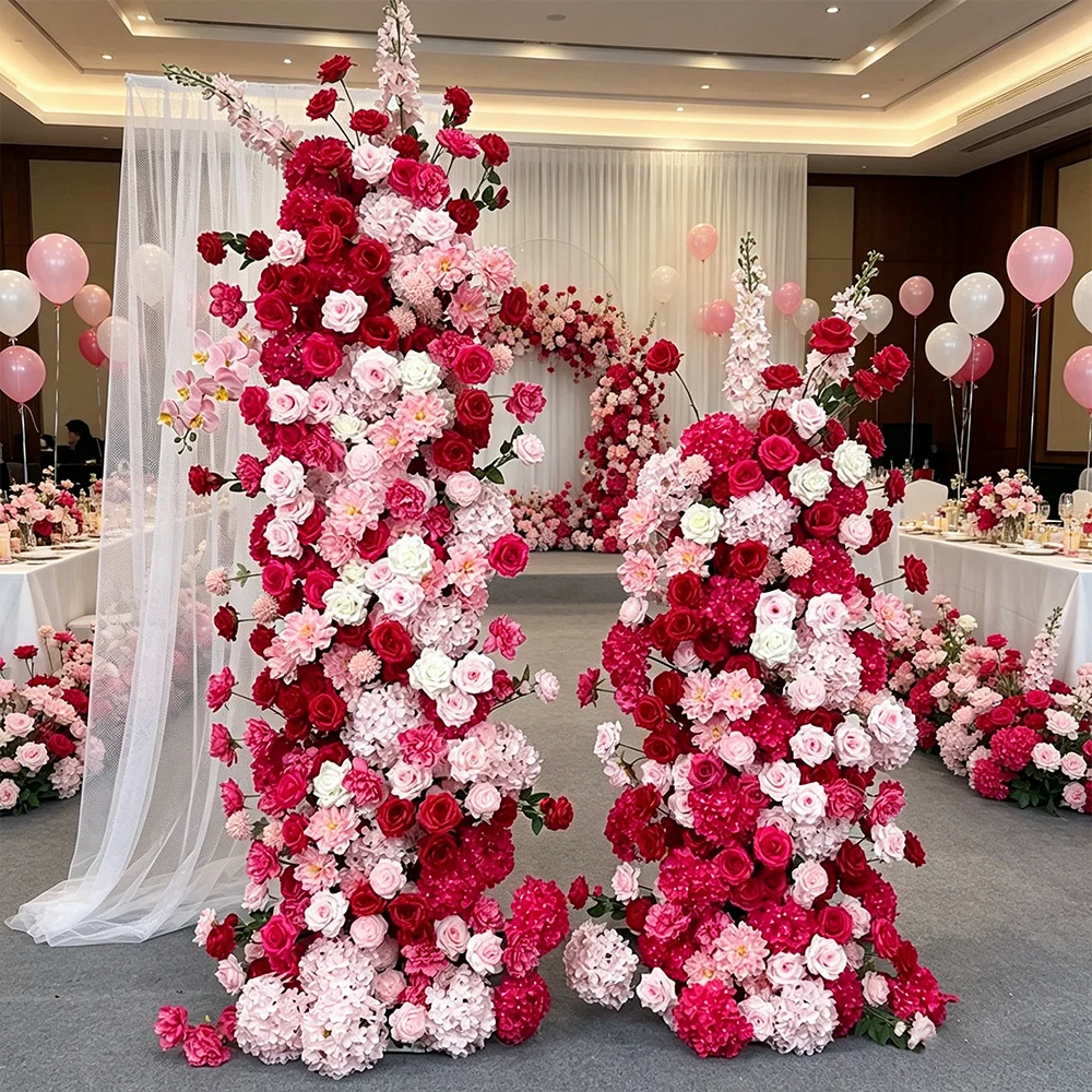 ترتيب زهور صناعية فاخرة من اله - مراجعة Wedding Arch Flower وسعره