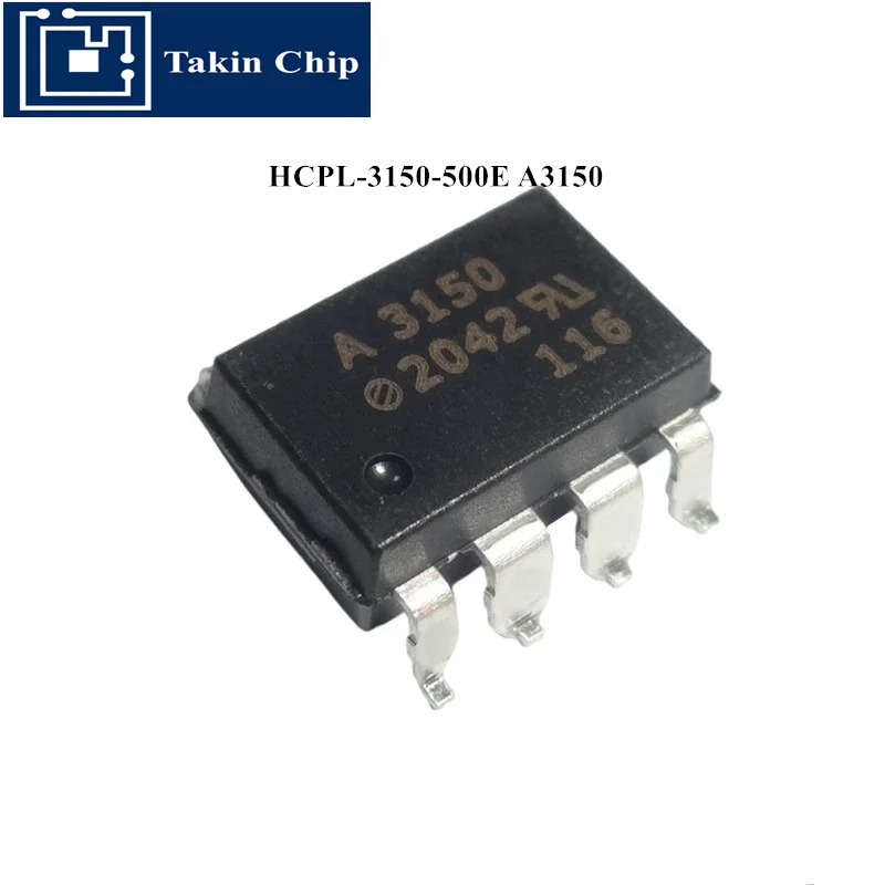 (10pcs) HCPL-3150-500E HCPL-3150 (Marking A3150) SOP-8 0.5 Amp Output Current IGBT Gate Drive Optocoupler