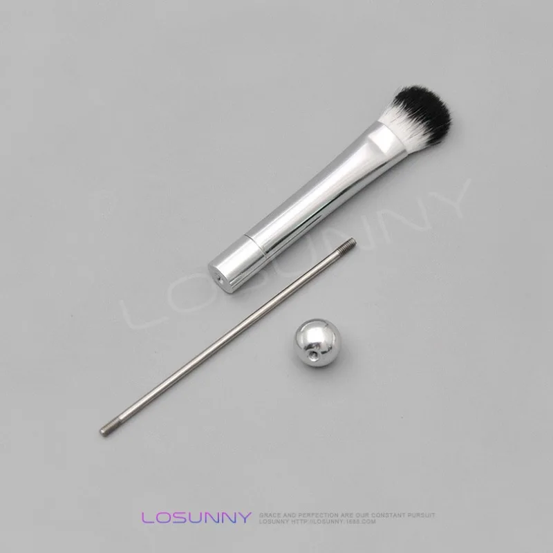 Enkele Diy Make-Up Borstel Metalen Handvat String Kralen Sieraden Oogborstel Concealer Borstel Cosmetica Beauty Make-Up Tools Accessoires