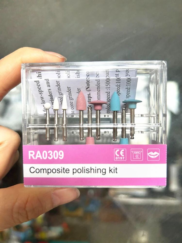 RA0309 Dental Composite Polishing Kits Dental Resin Sanding Polishing Set for Low Speed Handpiece Contra Angle