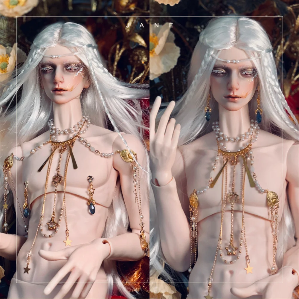 BJD Doll Accessories for 1/3 Uncle size i Gold Exotic Jewelry Necklace Body Chain Set