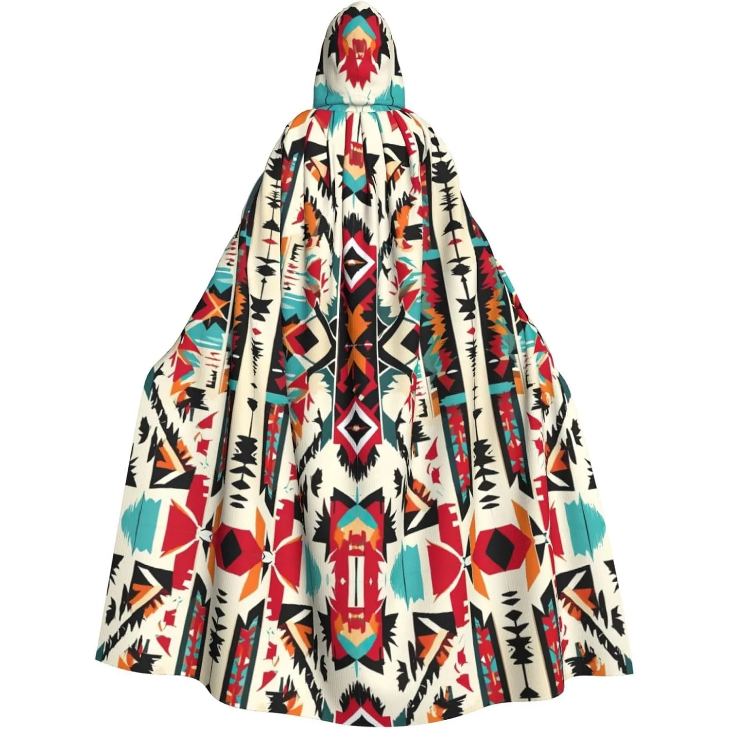 

Плащ с капюшоном на Хэллоуин с рисунком индейцев, накидка волшебника, халат с капюшоном, вечерние карнавальный костюм, плащ