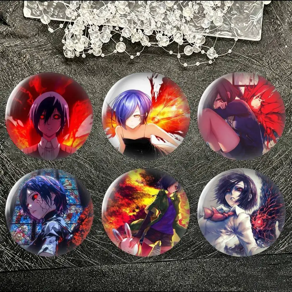 Anime T-Tokyo G-Ghoul Touka Kirishima  Brooch Metal Decorative Brooch Pins for Backpack Clothes Jacket Accessories,Souvenir.