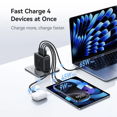 Зарядное устройство Baseus 140W PD, USB-C, быстрое зарядное устройство для MacBook, планшетов, телефонов, для iPhone 17, 16, 15