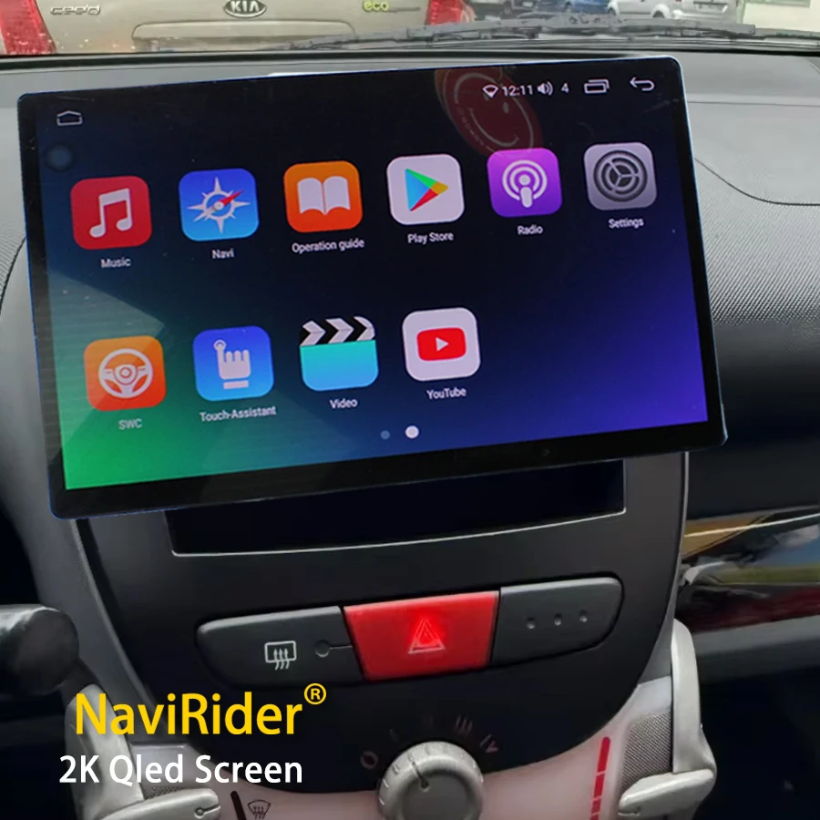 

N 12.5Inch 2K QLED Screen For Peugeot 107 Toyota Aygo Citroen C1 2005 - 2014 Car Stereo Carplay Android Video Player 2din Stereo