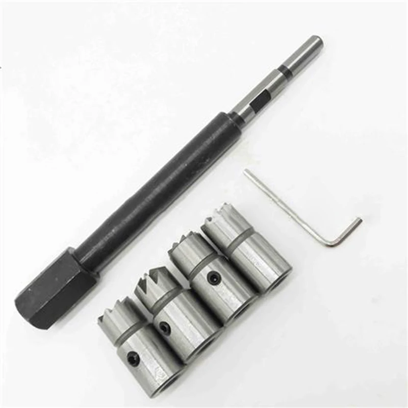 YG-0316-1 5PCS Diesel Injector Seat Cutter Tool Set Cleaner Carbon Cutting Tool Kit Nozzle base reamer