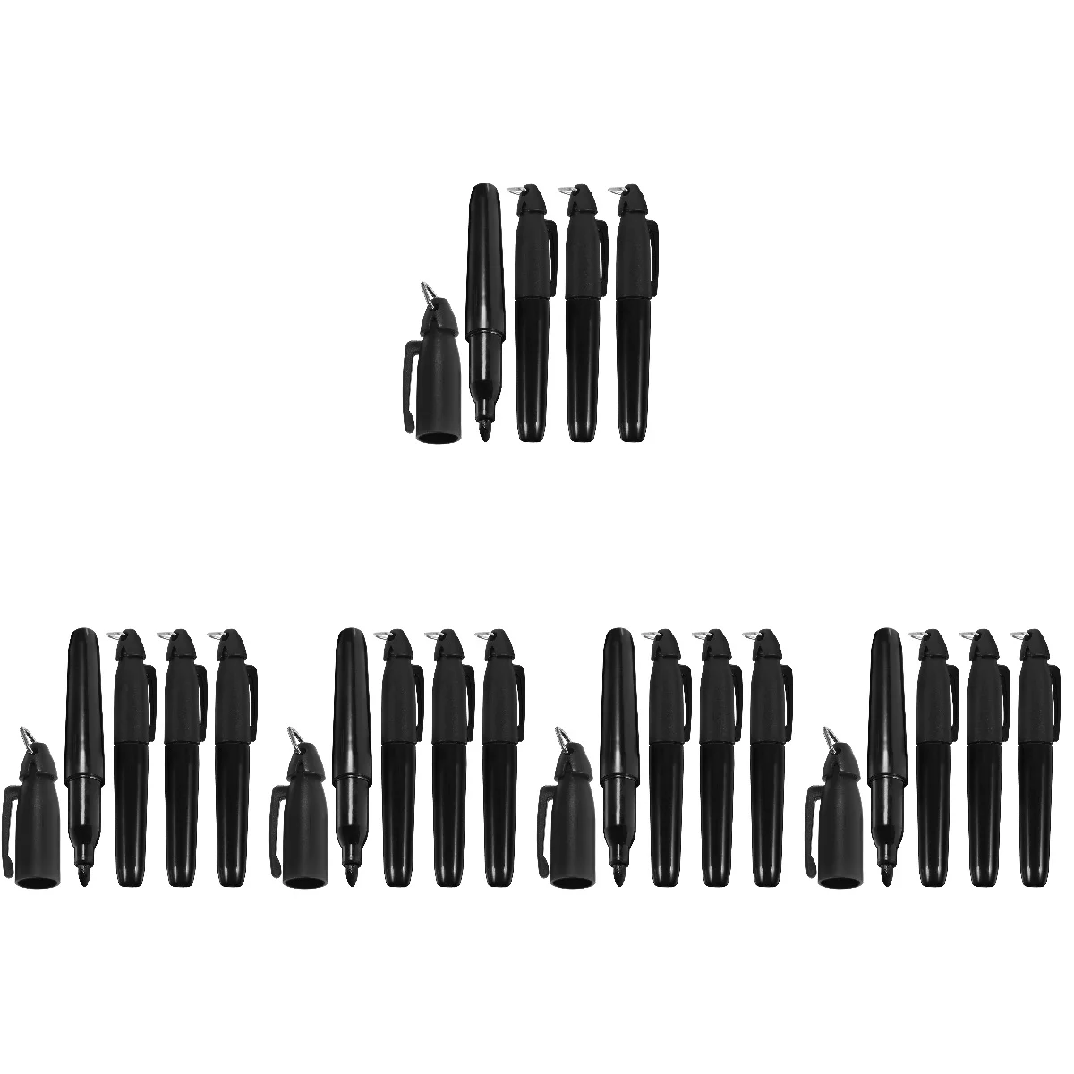 

5pcs Set of 5 Golf Ball Marker Tool Line Accessories Pen Template ABS Marking Pens Tools