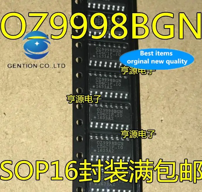 10pcs 100% orginal new in stock  OZ9998BGN OZ9998 LCD high voltage board chip SOP16