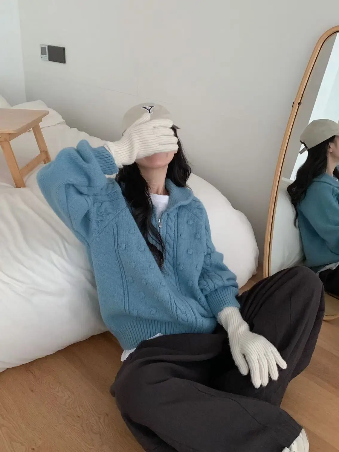 

Женский вязаный кардиган крупной вязки с узором косы, повседневный, свободного кроя, мягкий, с длинными рукавами, круглым вырезом, на осень-зиму