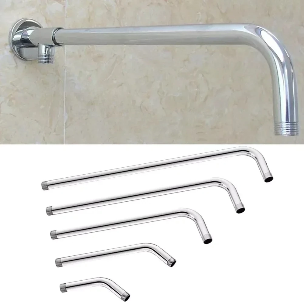 Stainless Steel Shower Head Extension Arm Wall Mounted Tube Rainfall Shower Head Arm for Bathroom Home Accessories