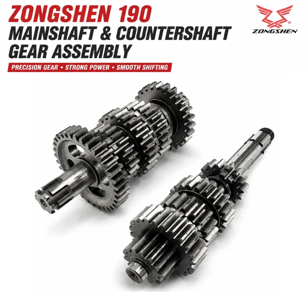 Kit d'arbre de transmission principal pour moteur ZS190 190cc, compatible avec Zongshen Z190 W190 ZS1P62YML-2, pour moto tout-terrain, quad et VTT.
