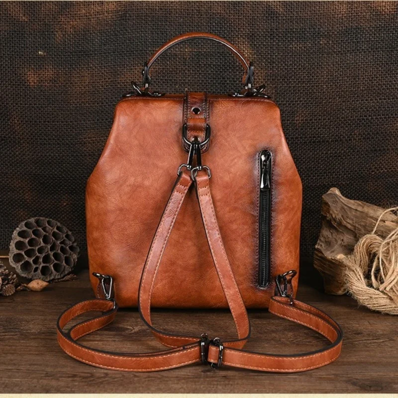 MOTAORA 2024 New Leather Backpacks For Women Vintage Backpack Embossed Female Bag Anti-theft Feminina Backpack Ladies Bags Woman