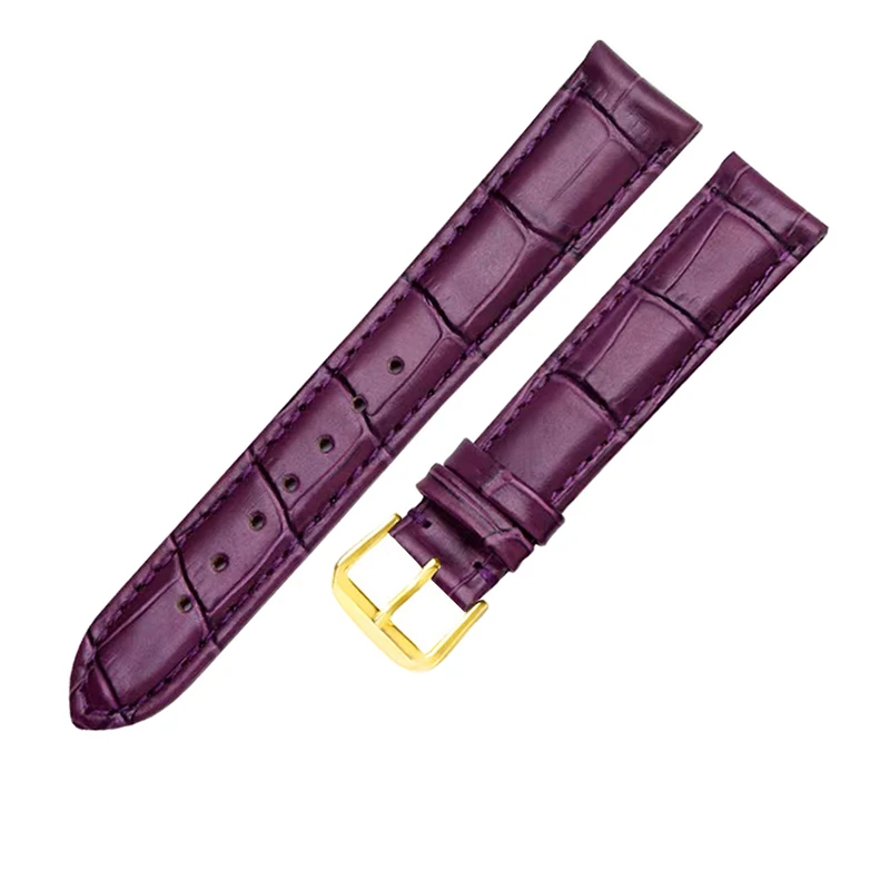 （flash sale）leather watch strap  10mm 12mm 14mm 16mm 18mm 20mm 22m 24mm Watch strap Rose gold Black buckle for DW Accessory