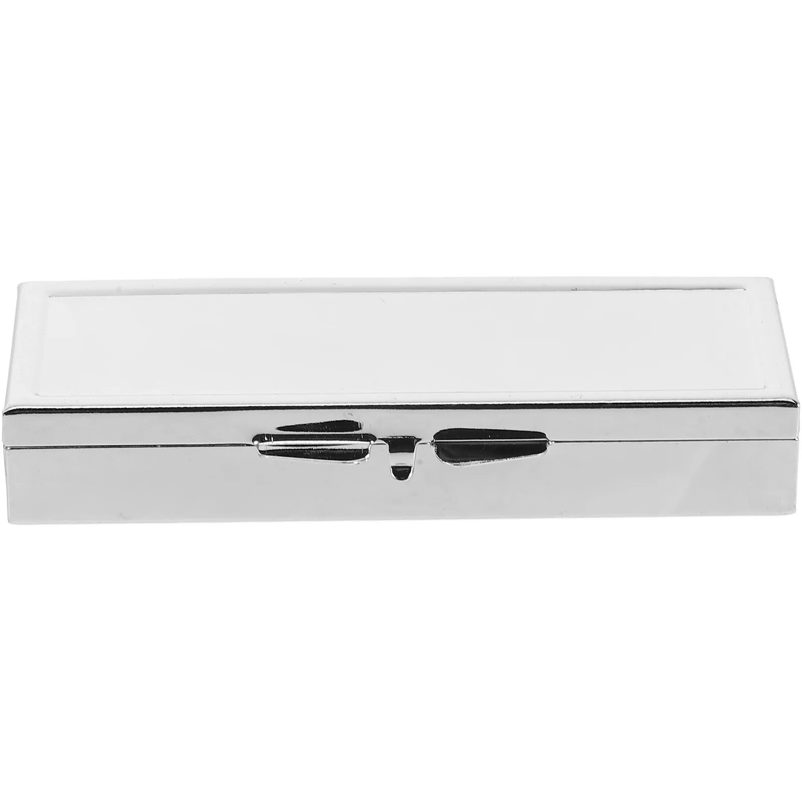 Stainless Steel Portable Pill Box with 6 Compartments Compact Keychain Medicine Organizer for Travel Emergency Health Care