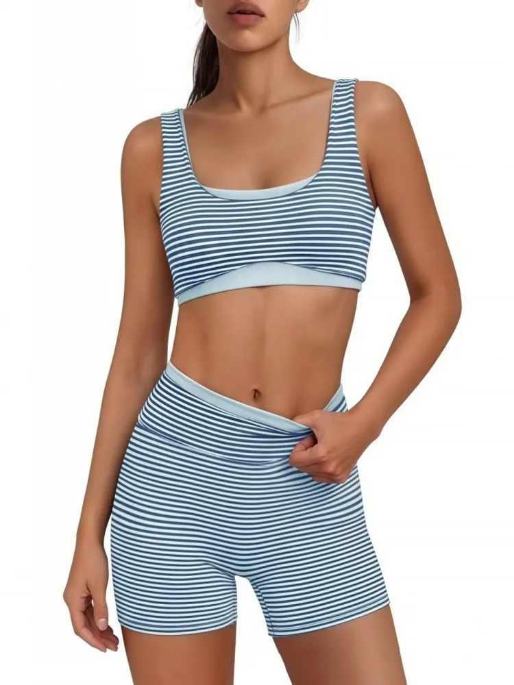 2 Piece Women Sets New Summer Autumn Sports Matching Sets Two Pieces Sets Sleeveless Tops And Shorts Suits Outfits Clothing