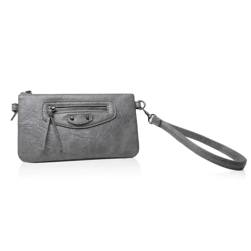 Classic fashion versatile single shoulder oblique span multi-card position with compartment small satchel locomotive bag wallet