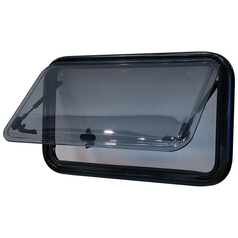RV Push Out Window, Acrylic Awning Window with Pleated Inner Frame, Size Optional, Caravan Accessories