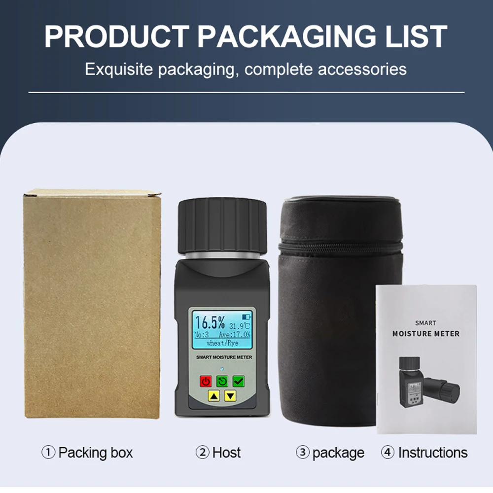 2026 جودة عالية كوب جديد نوع الحبوب الأرز القهوة الكاكاو الفول مقياس الرطوبة المحمولة الرطوبة الذرة الرقمية الحبوب جهاز اختبار الرطوبة