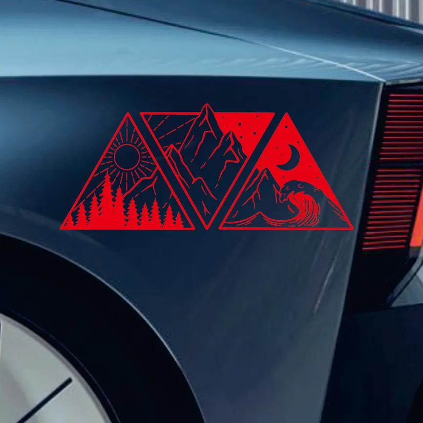 

Car Styling Ocean Mountain Decals, Camper Van Motorhome SUV Decor Vinyl Stickers Accessories Tunning Auto Parts