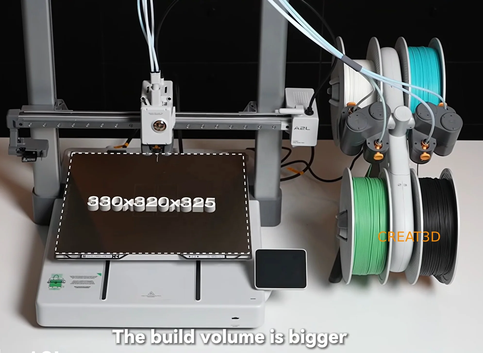 Original A2L Combo 3D Printer High-Speed Fully Auto Leveling Big Size 330*320*325mm Multicolor FDM 3D Printer