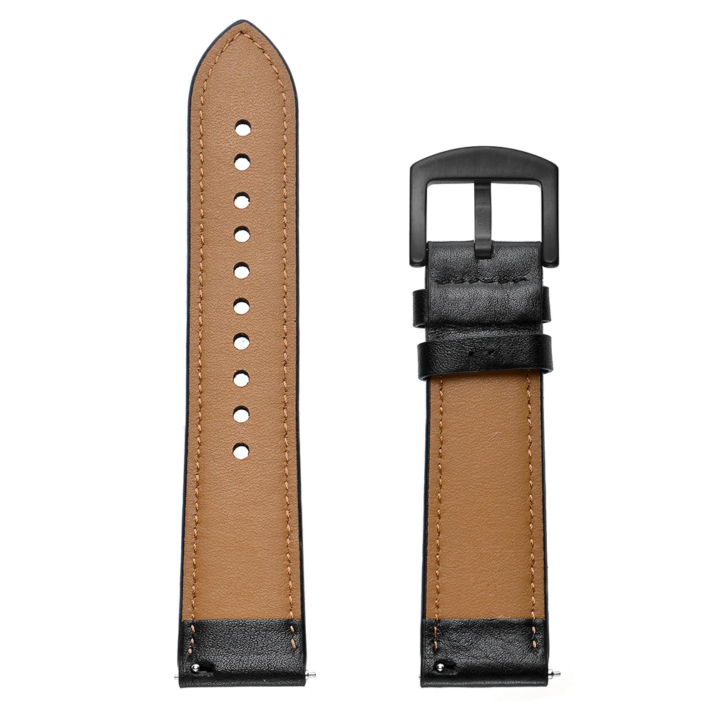 Leather Watchband for Samsung Active 2 Strap Band for Galaxy Watch 46mm 42mm / Gear Sport / S3 Replaceable Accessories Correa