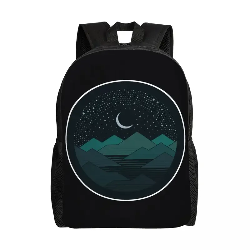 

Custom Between The Mountains And The Stars Backpack School College Student Bookbag Fits 15 Inch Laptop Adventure Camper Bags