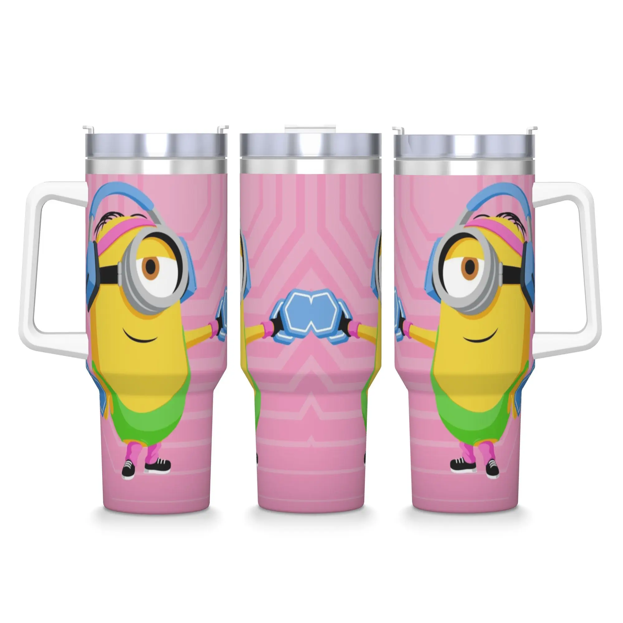 

M-Minions Tumbler Hot Drinks Water Bottle Keep Heat Stainless Steel Coffee Mug Printed Camping Car Mugs