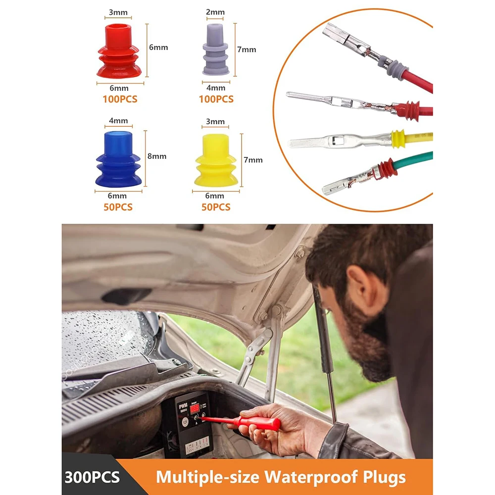 25 pin connector kit for automotive wire terminal pins 660 pieces 1/1.5/1.8/2.2/2.8/3.5/4.8/6.3mm terminal disassembly tool