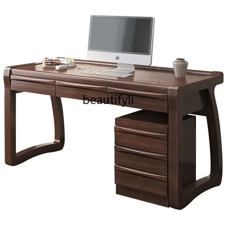 

Modern Chinese Style Solid Wood Desk Calligraphy Painting Desk Computer Antique Zen Office Desk Study Furniture