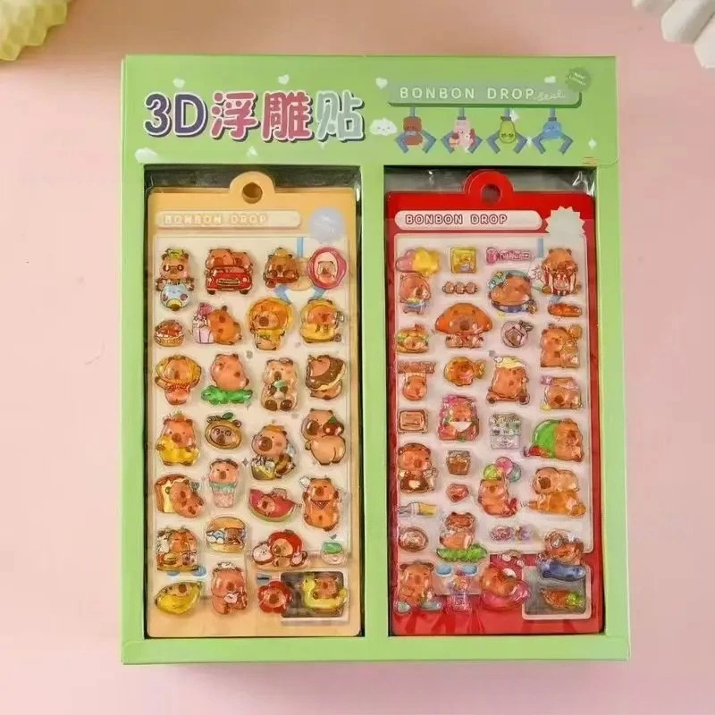 Lindo Sanrio dibujos animados Kuromi My Melody Cinnamoroll 3D pegatinas tridimensionales en relieve decoración del teléfono móvil regalo de vacaciones
