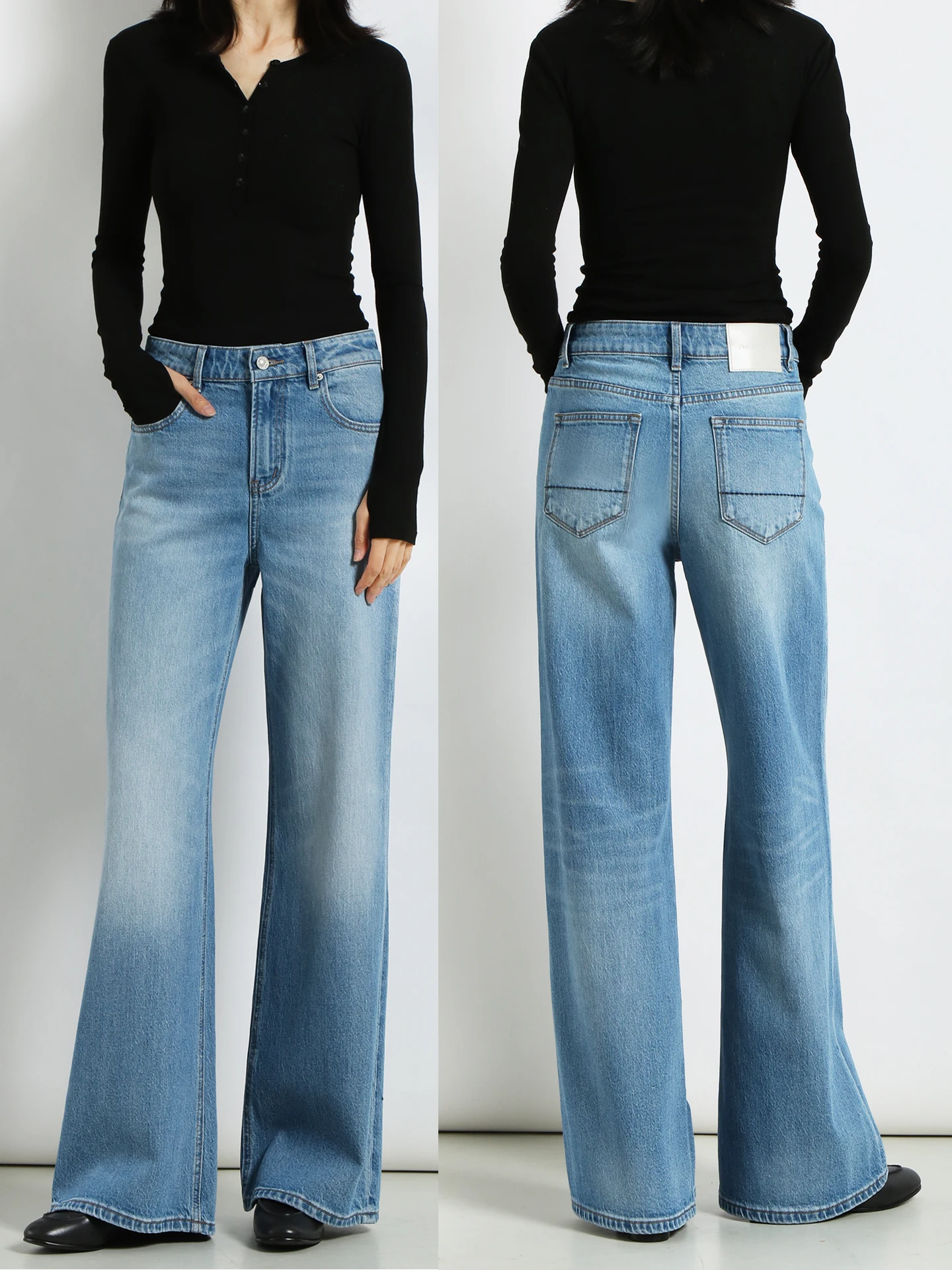 

Джинсы прямого кроя с широкими штанинами, удлиненные, в повседневном стиле, с эластичным поясом, свободного кроя, длинные брюки для женщин, весна-лето-осень