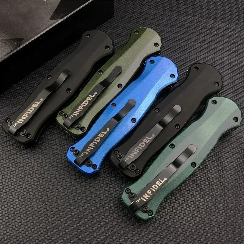 Tactical Outdoor BM 3300 Infidel D2 Blade Aluminum Alloy Handle Outdoor Multi-functional Pocket EDC Knife Hunting Climbing Tool