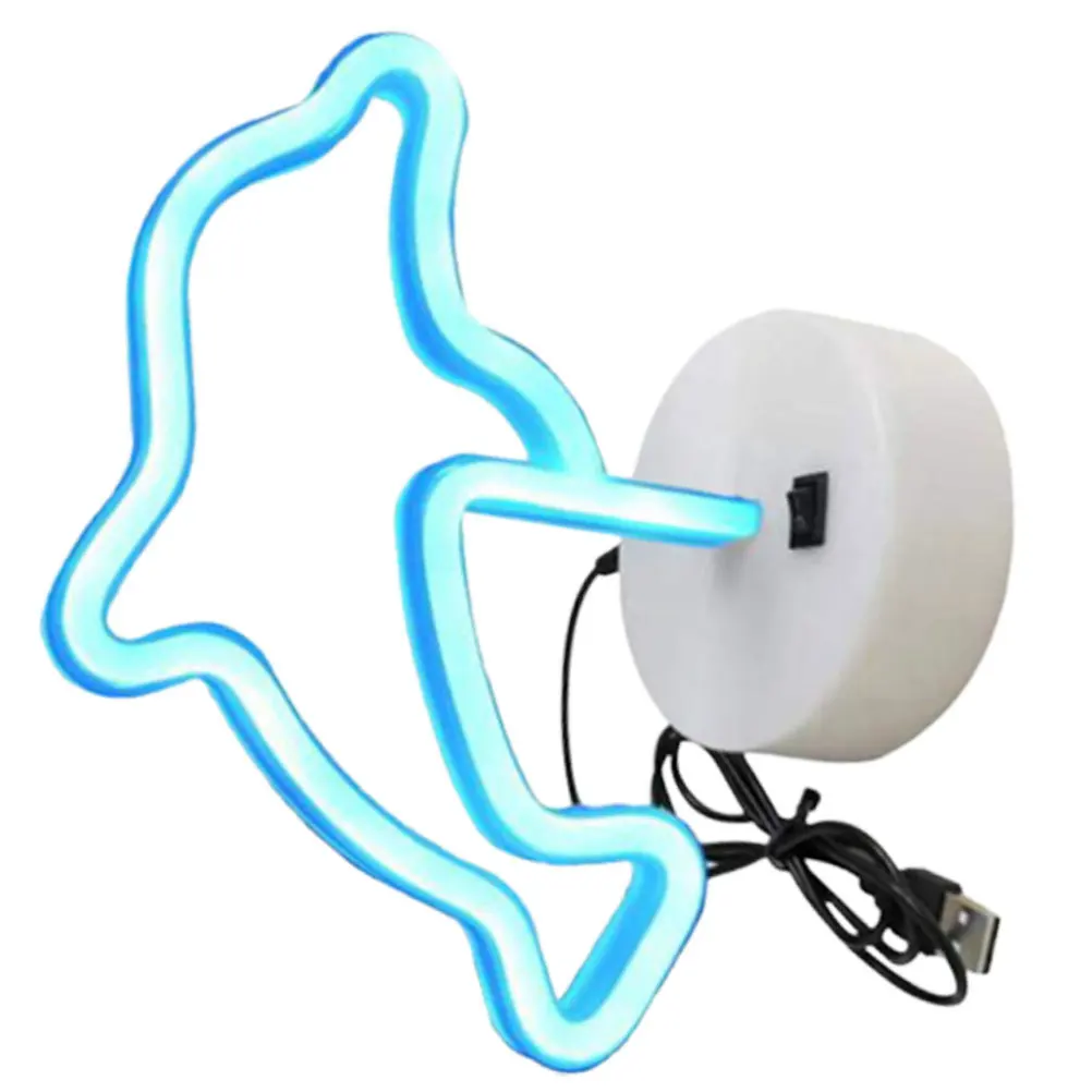 

Dolphin Light LED Night Light with Dual-Use Base Decorative Lamp for Bedroom Room Living Room Party Unique
