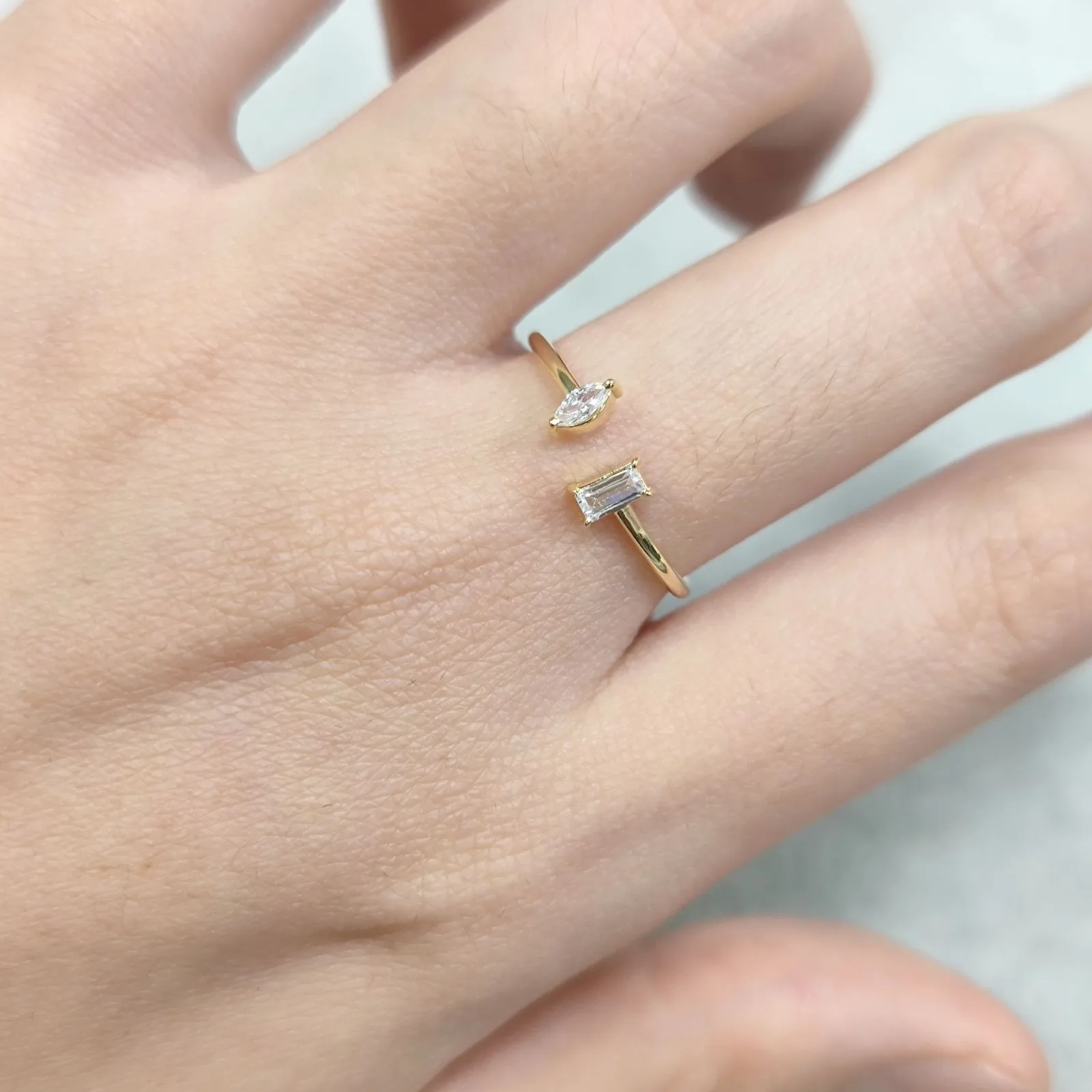 MUSHAN Luxury 925 Sterling Silverl Cultivation Diamond Opening Ring Women's Light Luxury Niche ins Korean Edition Temperament