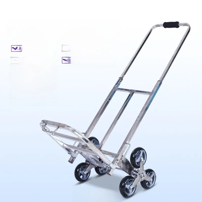 stainless-steel-portable-miniature-moving-vehicle-hand-pulled-climbing-stairs-cart-foldable-shopping-cart-for-household-storage
